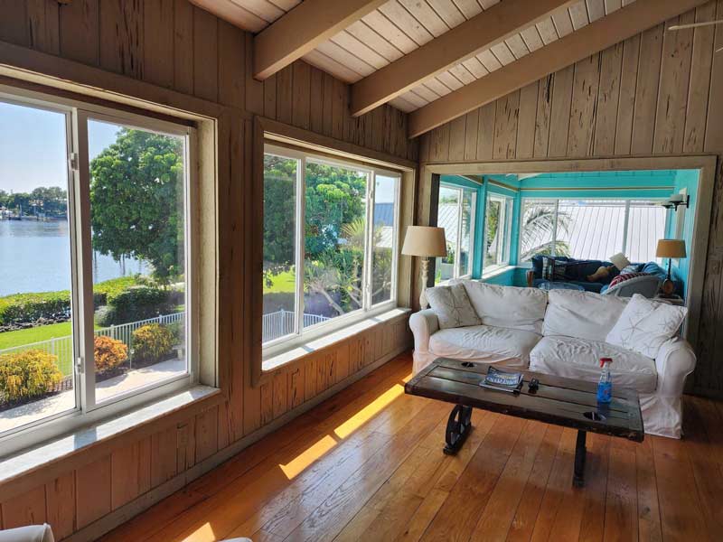 Completed impact window installation