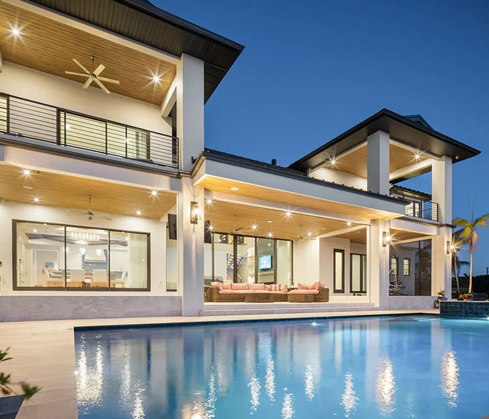 Modern South Florida home with impact windows